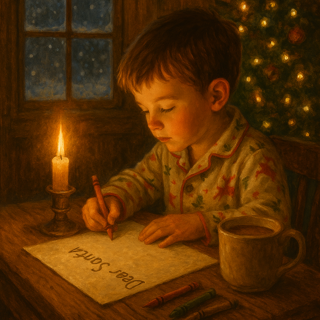 Writing a letter to Santa